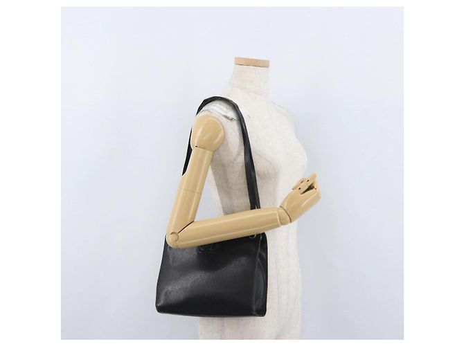 Borsa a Spalla Christian Dior in Pelle Nera e Oro Auth BSZ005 Nero D'oro - vista 19