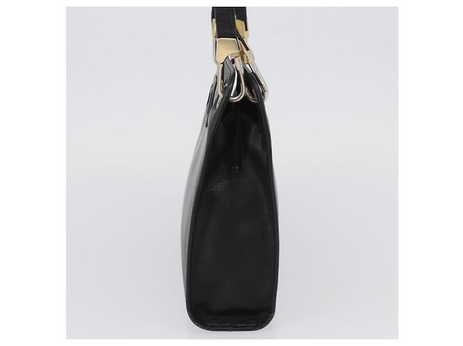 Borsa a Spalla Christian Dior in Pelle Nera e Oro Auth BSZ005 Nero D'oro - vista 3