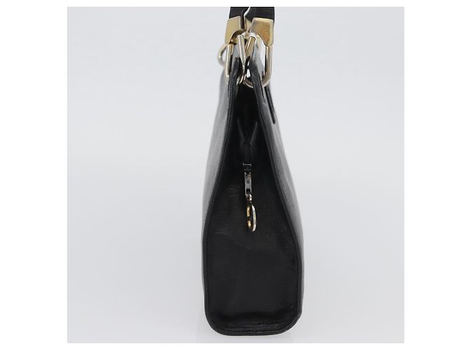 Borsa a Spalla Christian Dior in Pelle Nera e Oro Auth BSZ005 Nero D'oro - vista 4