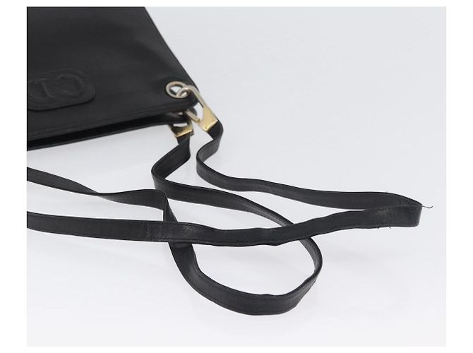 Borsa a Spalla Christian Dior in Pelle Nera e Oro Auth BSZ005 Nero D'oro - vista 7