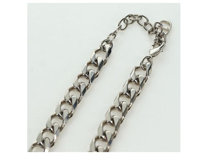Collana in metallo corsivo Christian Dior Argento Auth LNZ749M - vista 10