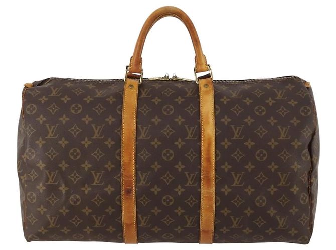 LOUIS VUITTON Borsa Boston Monogram Keepall 50 M41426 LV Auth 172614 Monogramma - vista 13