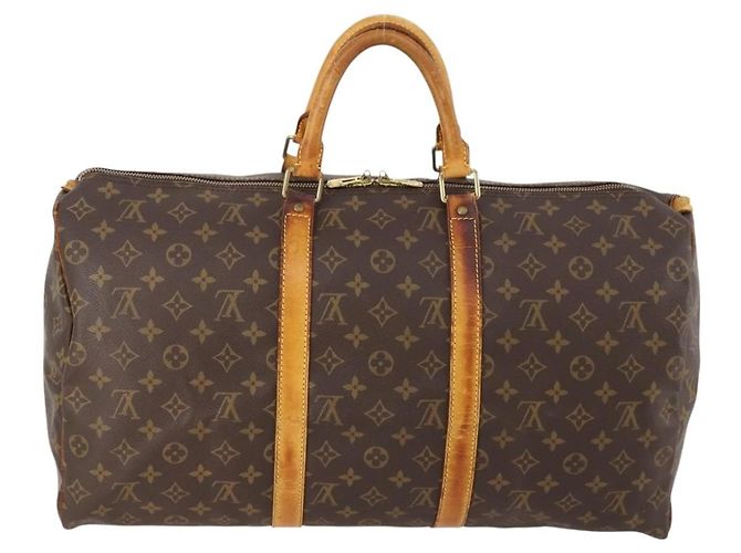 LOUIS VUITTON Borsa Boston Monogram Keepall 50 M41426 LV Auth 172614 Monogramma - vista 2