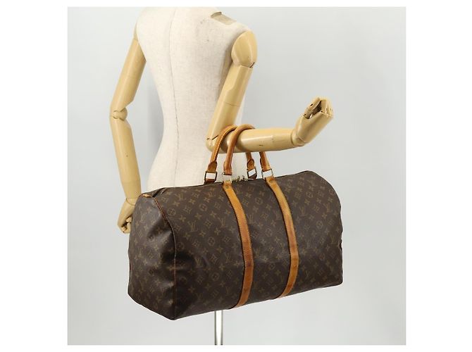 LOUIS VUITTON Borsa Boston Monogram Keepall 50 M41426 LV Auth 172614 Monogramma - vista 22
