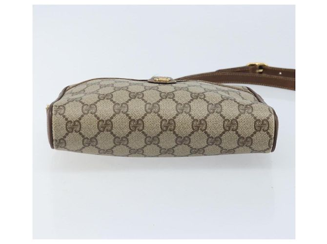 Borsa a Spalla Gucci GG Supreme Web Sherry Line PVC Beige 116 02 089 Auth ka3157 - vista 5