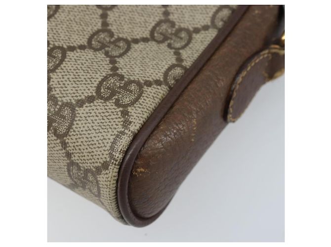 Borsa a Spalla Gucci GG Supreme Web Sherry Line PVC Beige 116 02 089 Auth ka3157 - vista 9