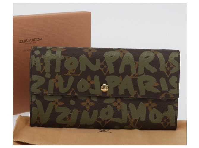 LOUIS VUITTON Graffiti Porte Monnaie Credit Wallet Khaki M92188 Auth BSZ567V Monogram - view 12