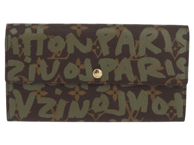 LOUIS VUITTON Graffiti Porte Monnaie Credit Wallet Khaki M92188 Auth BSZ567V Monogram - view 13