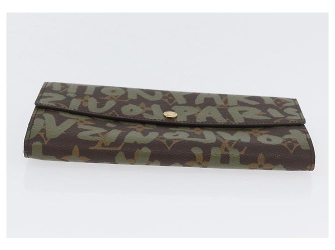 LOUIS VUITTON Graffiti Porte Monnaie Credit Wallet Khaki M92188 Auth BSZ567V Monogram - view 6