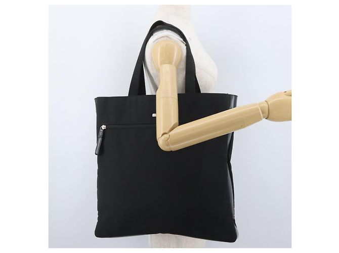 Borsa a mano Salvatore Ferragamo in tela nera e argento autentica bs33983 - vista 23