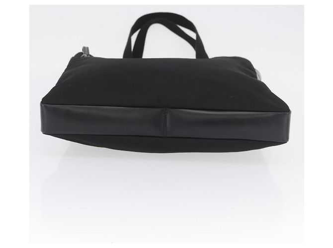 Borsa a mano Salvatore Ferragamo in tela nera e argento autentica bs33983 - vista 5
