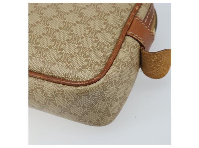 Céline Borsa a Spalla in Tela Macadam CELINE PVC Beige Oro Auth ARZ425 D'oro - vista 14