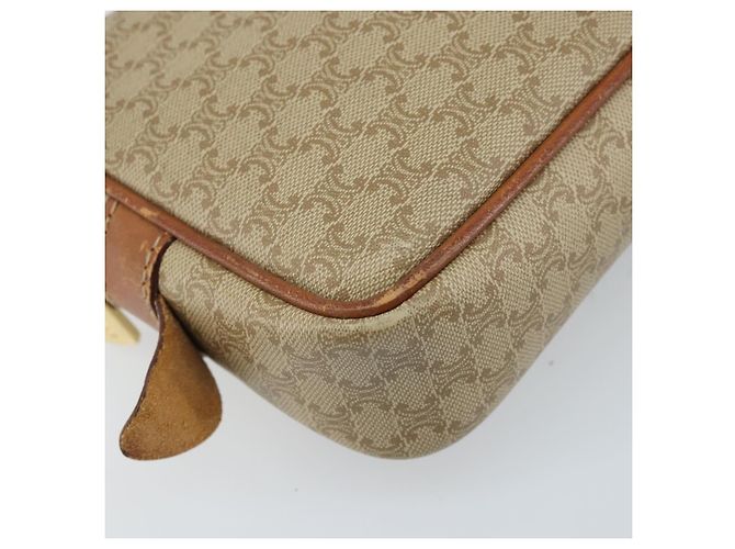 Céline Borsa a Spalla in Tela Macadam CELINE PVC Beige Oro Auth ARZ425 D'oro - vista 15