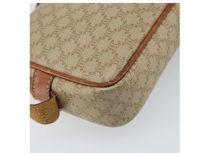 Céline Borsa a Spalla in Tela Macadam CELINE PVC Beige Oro Auth ARZ425 D'oro - vista 17