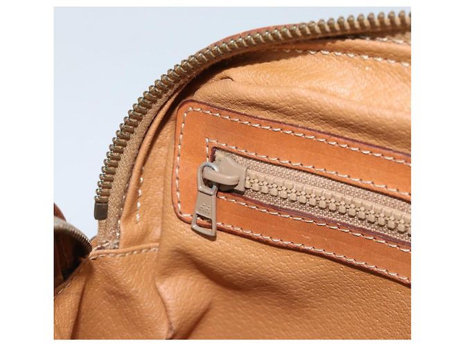 Céline Borsa a Spalla in Tela Macadam CELINE PVC Beige Oro Auth ARZ425 D'oro - vista 23