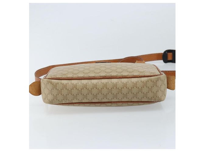 Céline Borsa a Spalla in Tela Macadam CELINE PVC Beige Oro Auth ARZ425 D'oro - vista 5