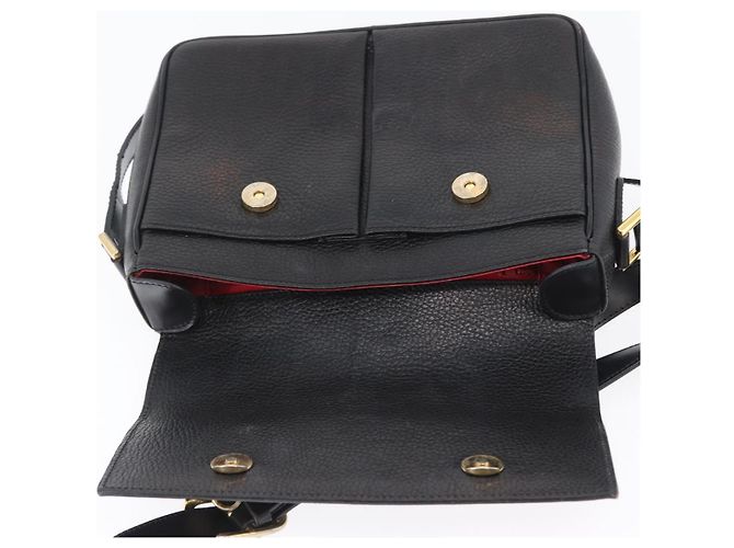Céline Borsa a Spalla CELINE in Pelle Nera Oro Auth 173699 Nero D'oro - vista 10