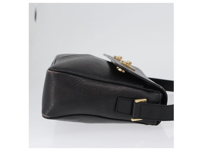 Céline Borsa a Spalla CELINE in Pelle Nera Oro Auth 173699 Nero D'oro - vista 3