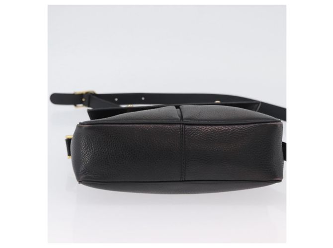 Céline Borsa a Spalla CELINE in Pelle Nera Oro Auth 173699 Nero D'oro - vista 5