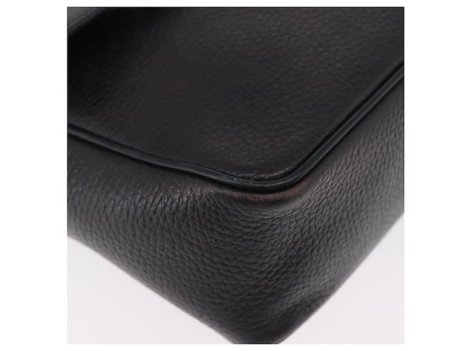 Céline Borsa a Spalla CELINE in Pelle Nera Oro Auth 173699 Nero D'oro - vista 9