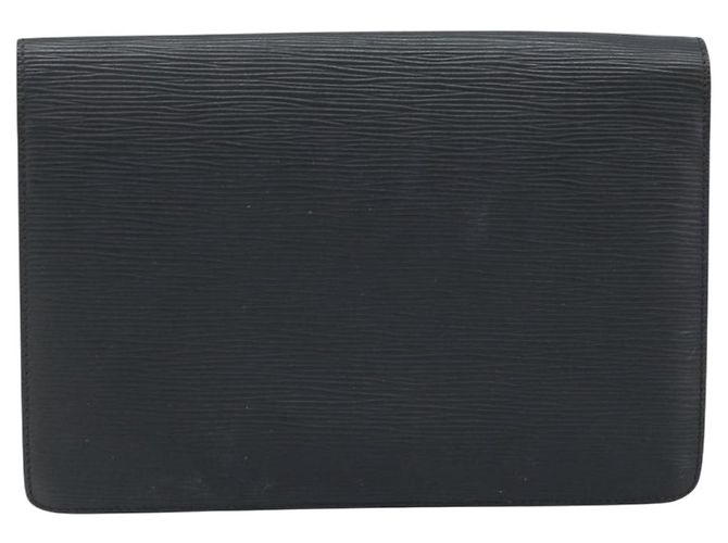 LOUIS VUITTON Epi Serie Dragonne Clutch Bag Nero M52612 LV Auth ka3132 - vista 2