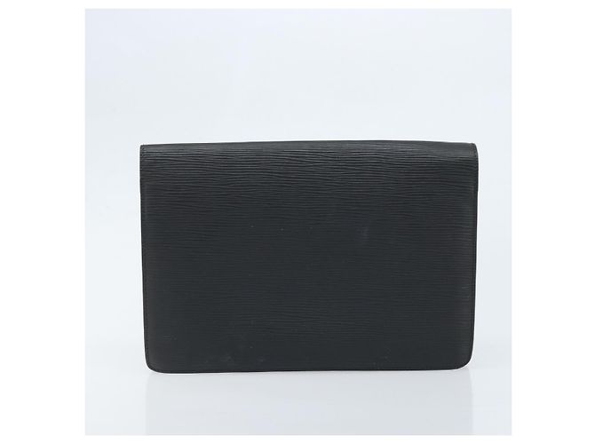LOUIS VUITTON Epi Serie Dragonne Clutch Bag Nero M52612 LV Auth ka3132 - vista 3