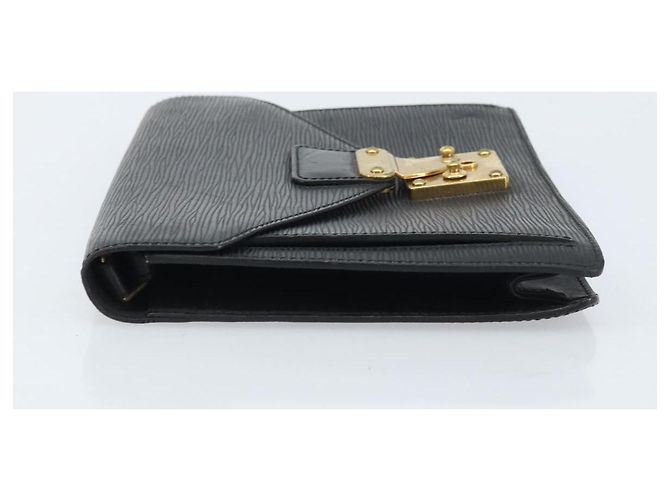LOUIS VUITTON Epi Serie Dragonne Clutch Bag Nero M52612 LV Auth ka3132 - vista 5