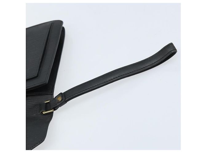 LOUIS VUITTON Epi Serie Dragonne Clutch Bag Nero M52612 LV Auth ka3132 - vista 9