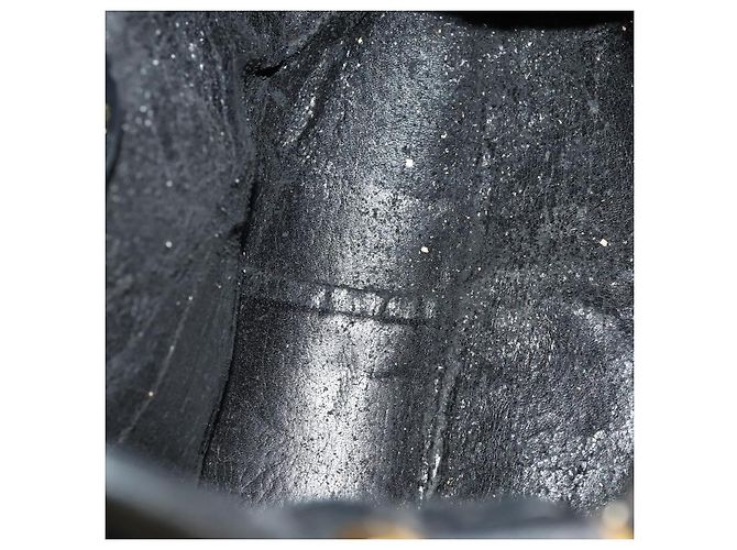 Bamboo Borsa a Spalla GUCCI in Camoscio Nero e Oro 01 1014 1577 Auth ti3727 D'oro - vista 10