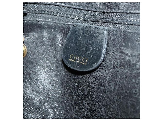 Bamboo Borsa a Spalla GUCCI in Camoscio Nero e Oro 01 1014 1577 Auth ti3727 D'oro - vista 21