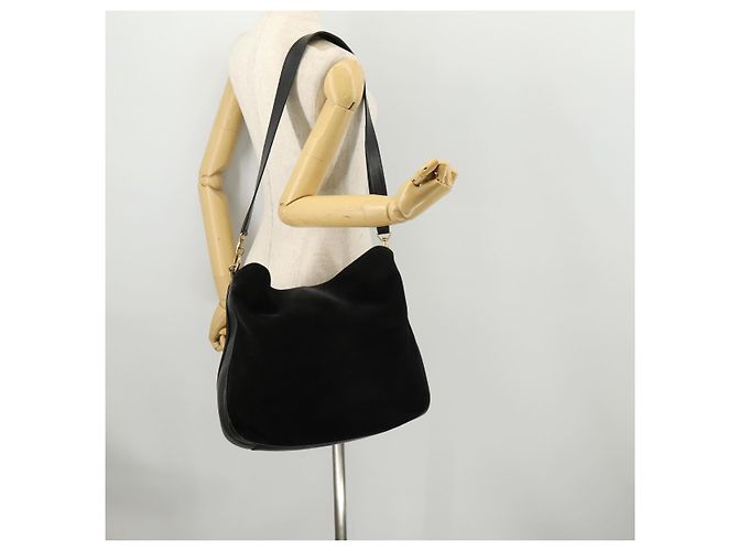 Bamboo Borsa a Spalla GUCCI in Camoscio Nero e Oro 01 1014 1577 Auth ti3727 D'oro - vista 23