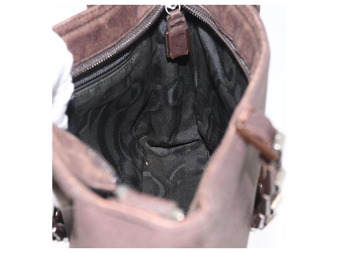 Borsa a mano Salvatore Ferragamo in nylon marrone Auth bs33877 - vista 17