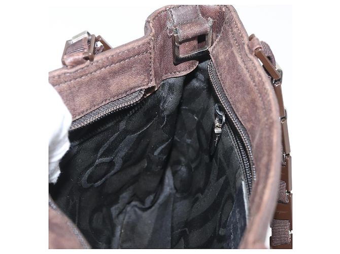 Borsa a mano Salvatore Ferragamo in nylon marrone Auth bs33877 - vista 18