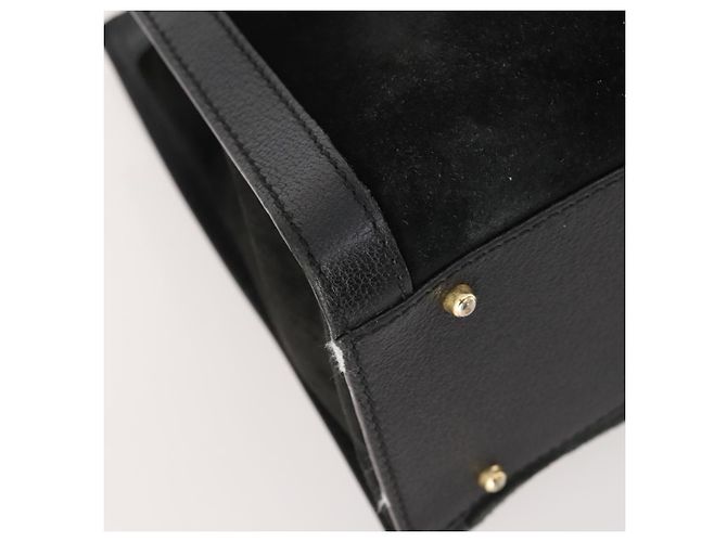 Bamboo Borsa a Mano in Bambù GUCCI Camoscio Nero Oro 002 123 0260 Auth ep13604 D'oro - vista 14