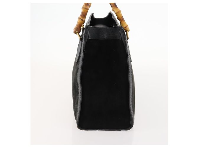 Bamboo Borsa a Mano in Bambù GUCCI Camoscio Nero Oro 002 123 0260 Auth ep13604 D'oro - vista 4