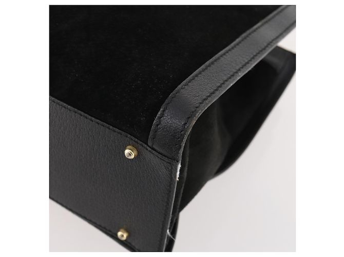 Bamboo Borsa a Mano in Bambù GUCCI Camoscio Nero Oro 002 123 0260 Auth ep13604 D'oro - vista 9