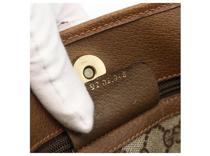Gucci Borsa Tote GG Supreme in PVC beige 92 02 998 Auth 174552 - vista 12
