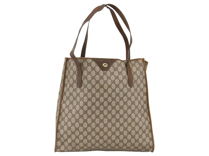 Gucci Borsa Tote GG Supreme in PVC beige 92 02 998 Auth 174552 - vista 13