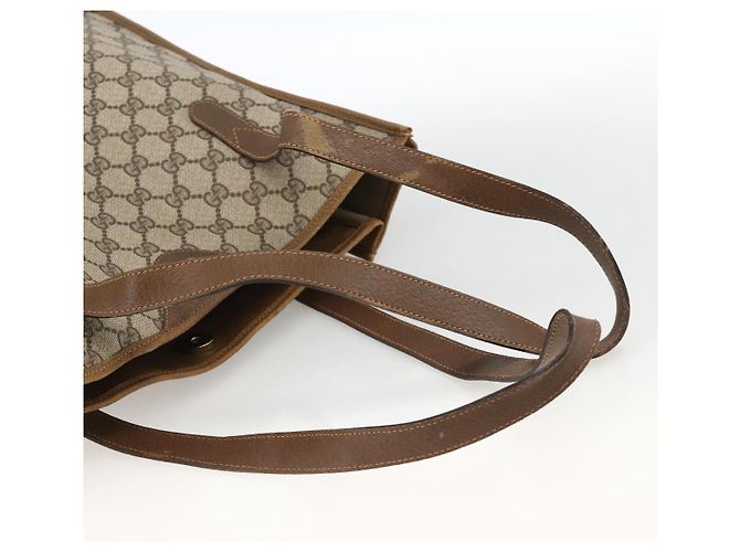 Gucci Borsa Tote GG Supreme in PVC beige 92 02 998 Auth 174552 - vista 7