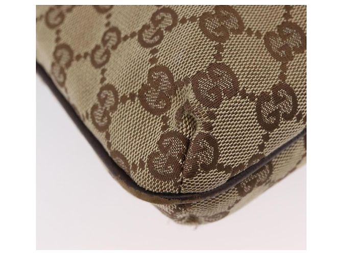 Borsa a Spalla GG Canvas Gucci Beige Argento 122793 Auth mr2126 - vista 15