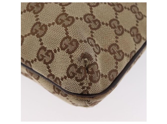 Borsa a Spalla GG Canvas Gucci Beige Argento 122793 Auth mr2126 - vista 16