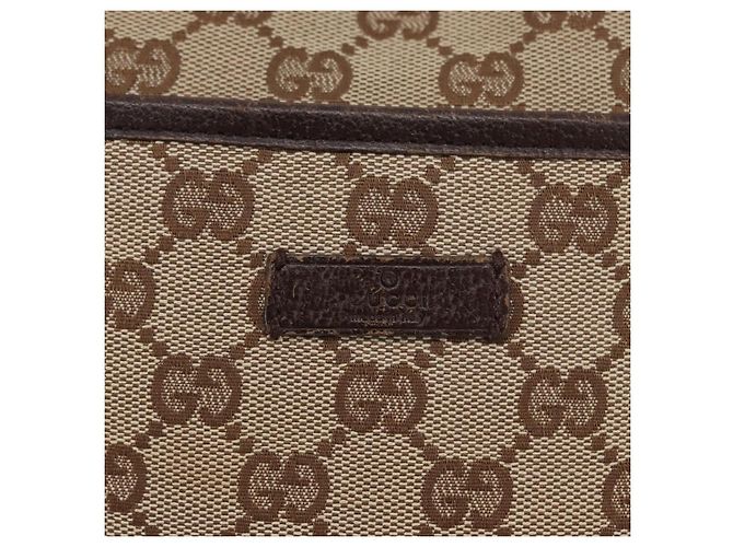 Borsa a Spalla GG Canvas Gucci Beige Argento 122793 Auth mr2126 - vista 17