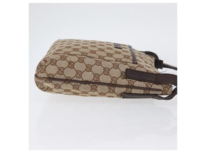 Borsa a Spalla GG Canvas Gucci Beige Argento 122793 Auth mr2126 - vista 3