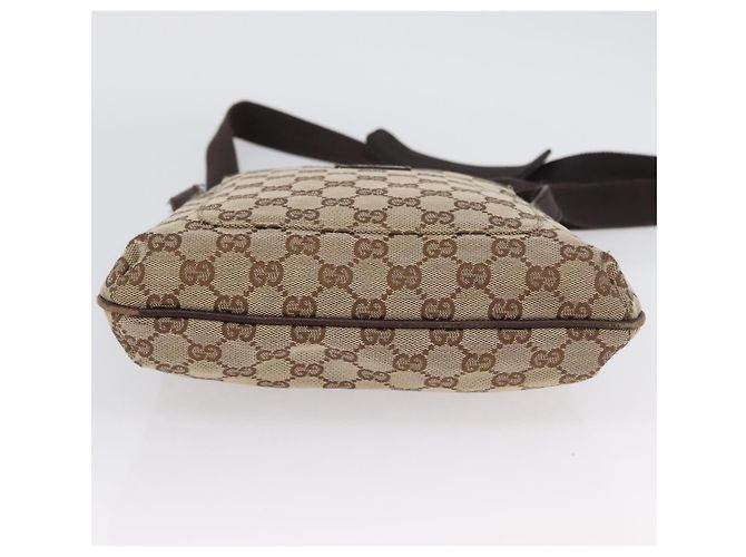 Borsa a Spalla GG Canvas Gucci Beige Argento 122793 Auth mr2126 - vista 5