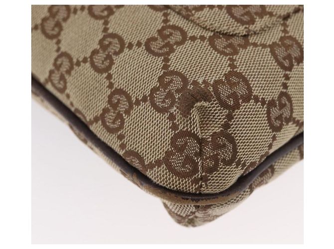Borsa a Spalla GG Canvas Gucci Beige Argento 122793 Auth mr2126 - vista 9