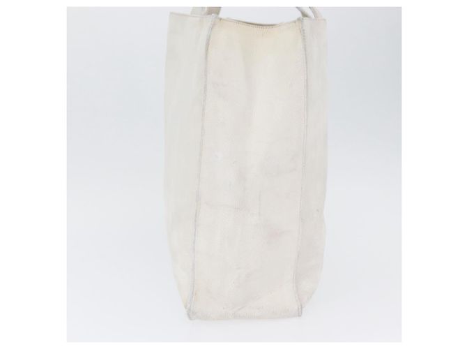 Borsa Tote CHANEL in Pelle Caviar Bianco Oro CC Auth bs33899 D'oro - vista 4