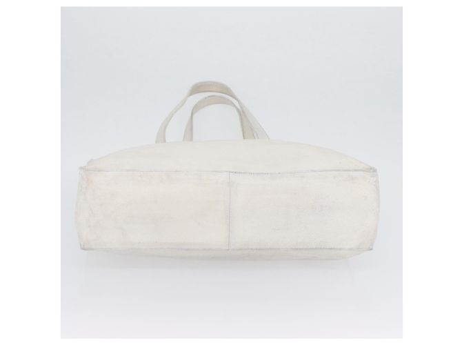 Borsa Tote CHANEL in Pelle Caviar Bianco Oro CC Auth bs33899 D'oro - vista 6
