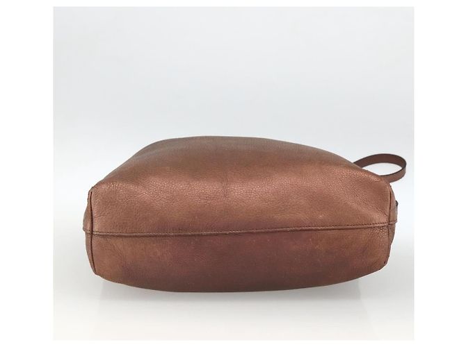 Borsa a mano in pelle PRADA 2 in 1 bronzo argento autentica bs33982 - vista 5