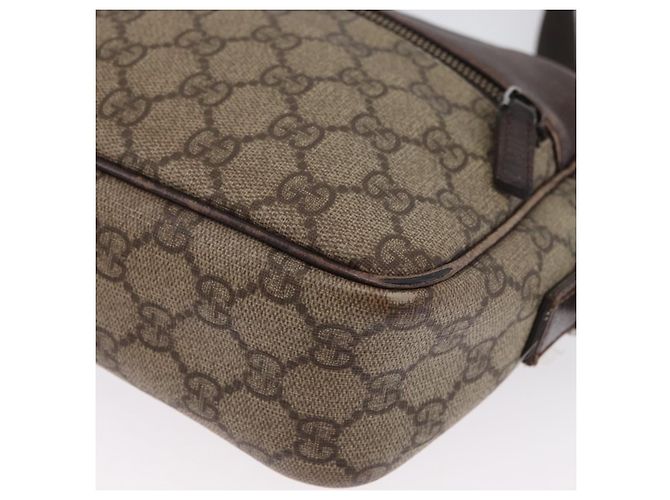 Borsa a Spalla GG Supreme in PVC Beige e Argento di GUCCI 114291 Auth ka3217 - vista 15