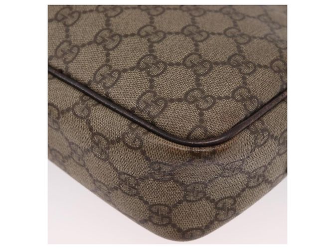 Borsa a Spalla GG Supreme in PVC Beige e Argento di GUCCI 114291 Auth ka3217 - vista 17